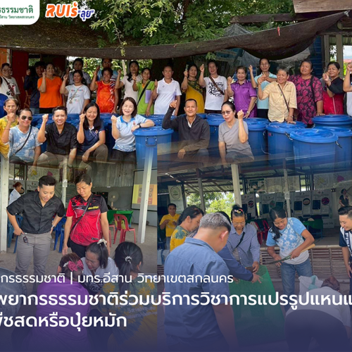 คณะทรัพยากรธรรมชาติร่วมบริการวิชาการแปรรูปแหนแดงเป็นปุ๋ยพืชสดหรือปุ๋ยหมัก