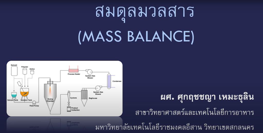 สมดุลมวลสาร (Mass balance)